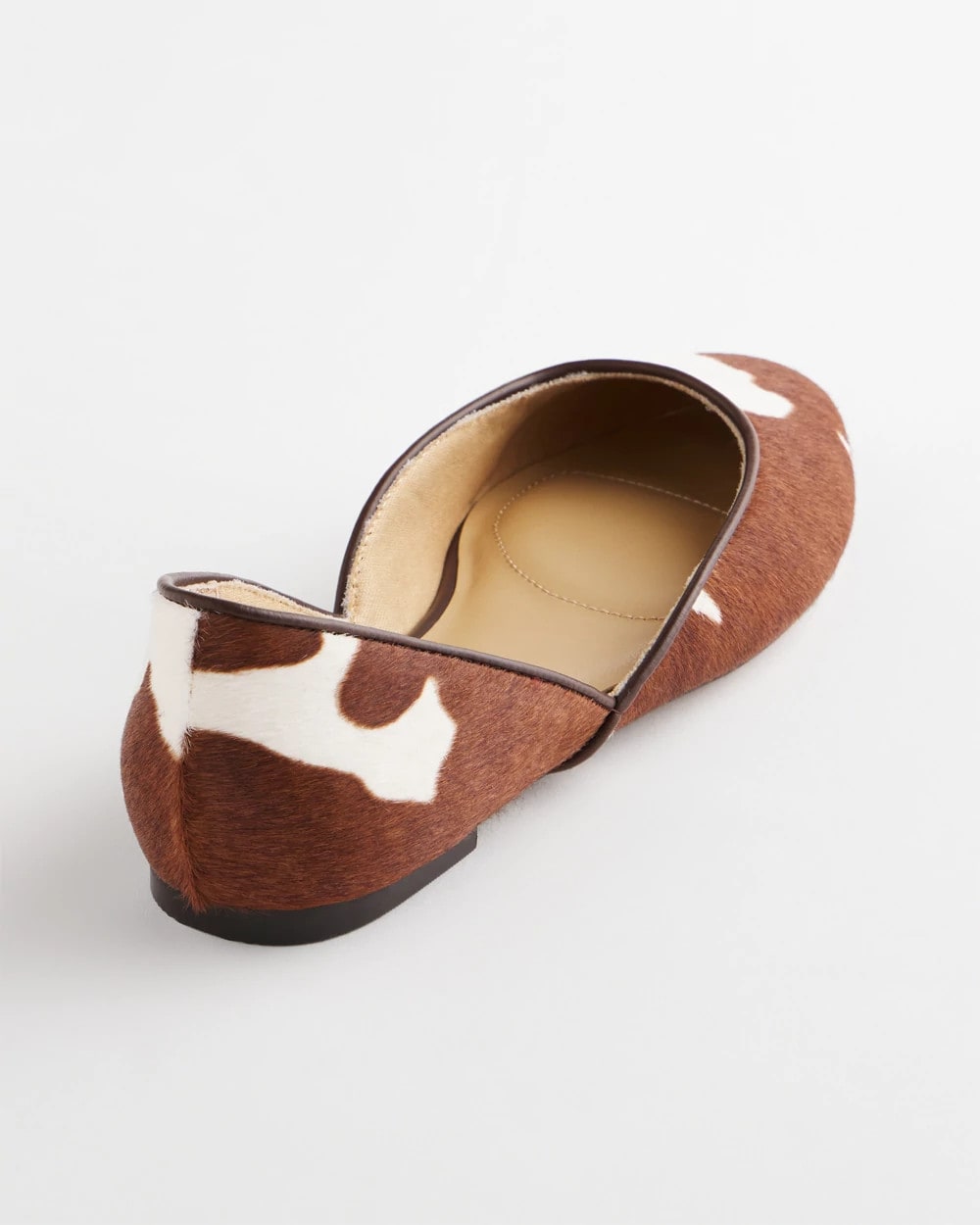 Chico's | Sophie Pony Haircalf Leather Flats/ Neutral