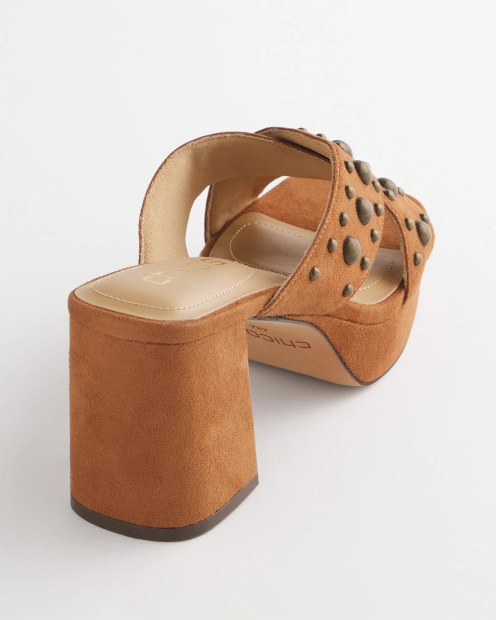 Chico's | Vale Western Suede Block Heels/ Cognac
