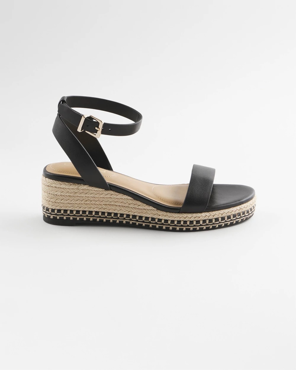 Chico's | Brielle Espadrille Wedge Sandals/ Black