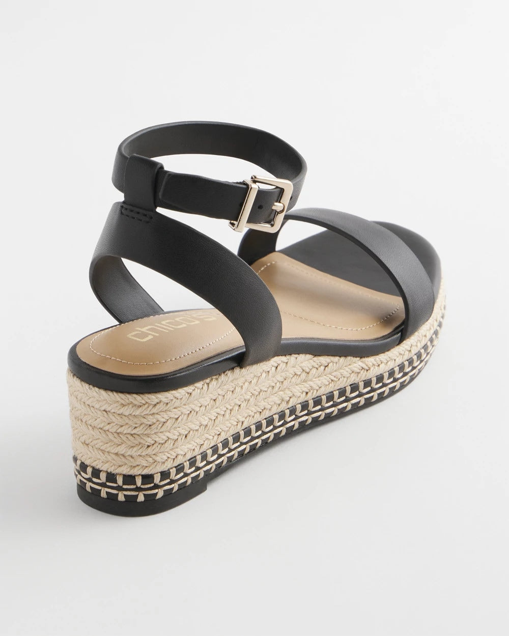 Chico's | Brielle Espadrille Wedge Sandals/ Black