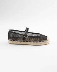 Chico's | Eliana Mesh Mary Jane Espadrille/ Black