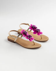 Chico's | Sunset Flower Sandal/ Pink