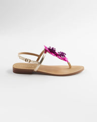 Chico's | Sunset Flower Sandal/ Pink