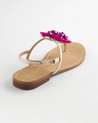 Chico's | Sunset Flower Sandal/ Pink