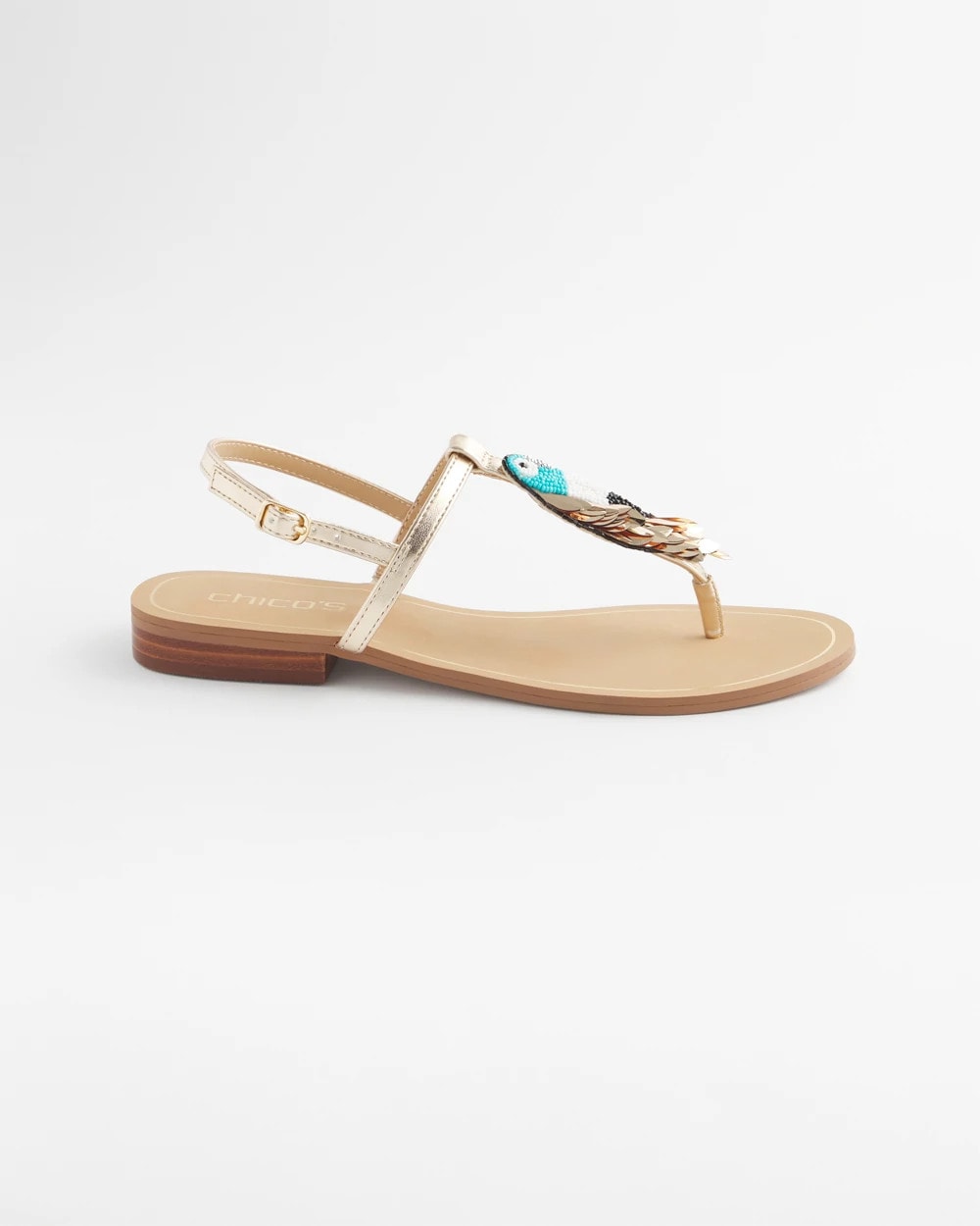 Chico's | Beach Parrot T-Strap Sandals/ Multi