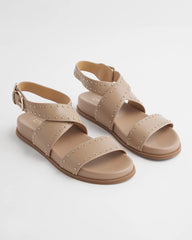 Chico's | Tan Leather Sandals/ Dark Natural