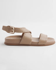 Chico's | Tan Leather Sandals/ Dark Natural