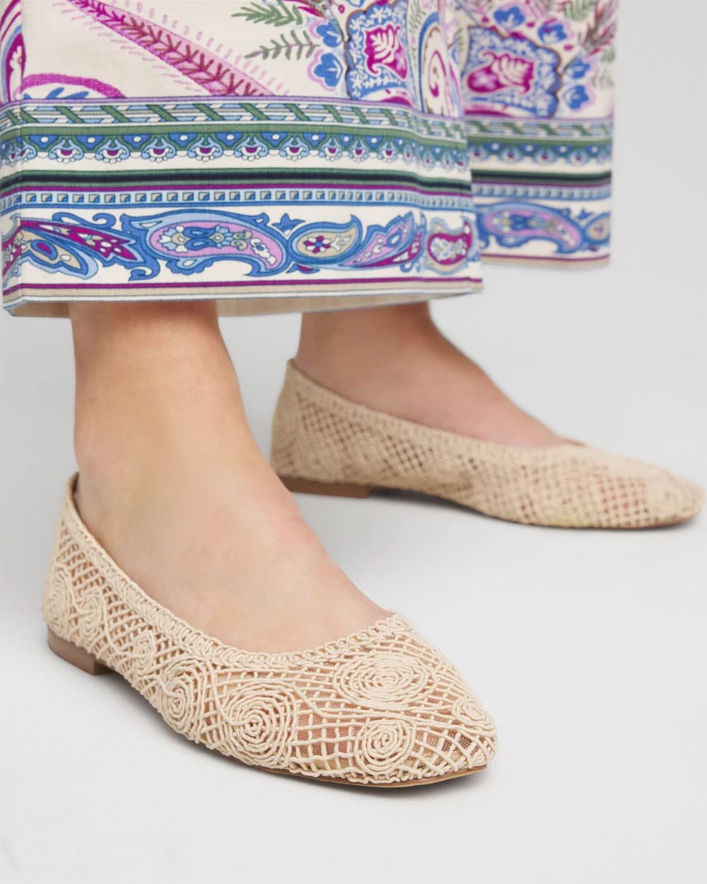 Chico's | Cora Raffia Flats/ Natural