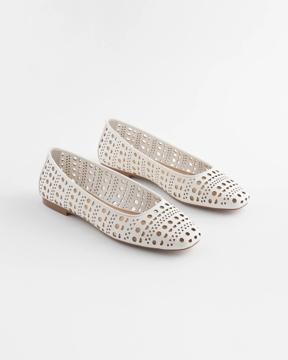 Chico's | Cutout Ballet Flats/ Alabaster
