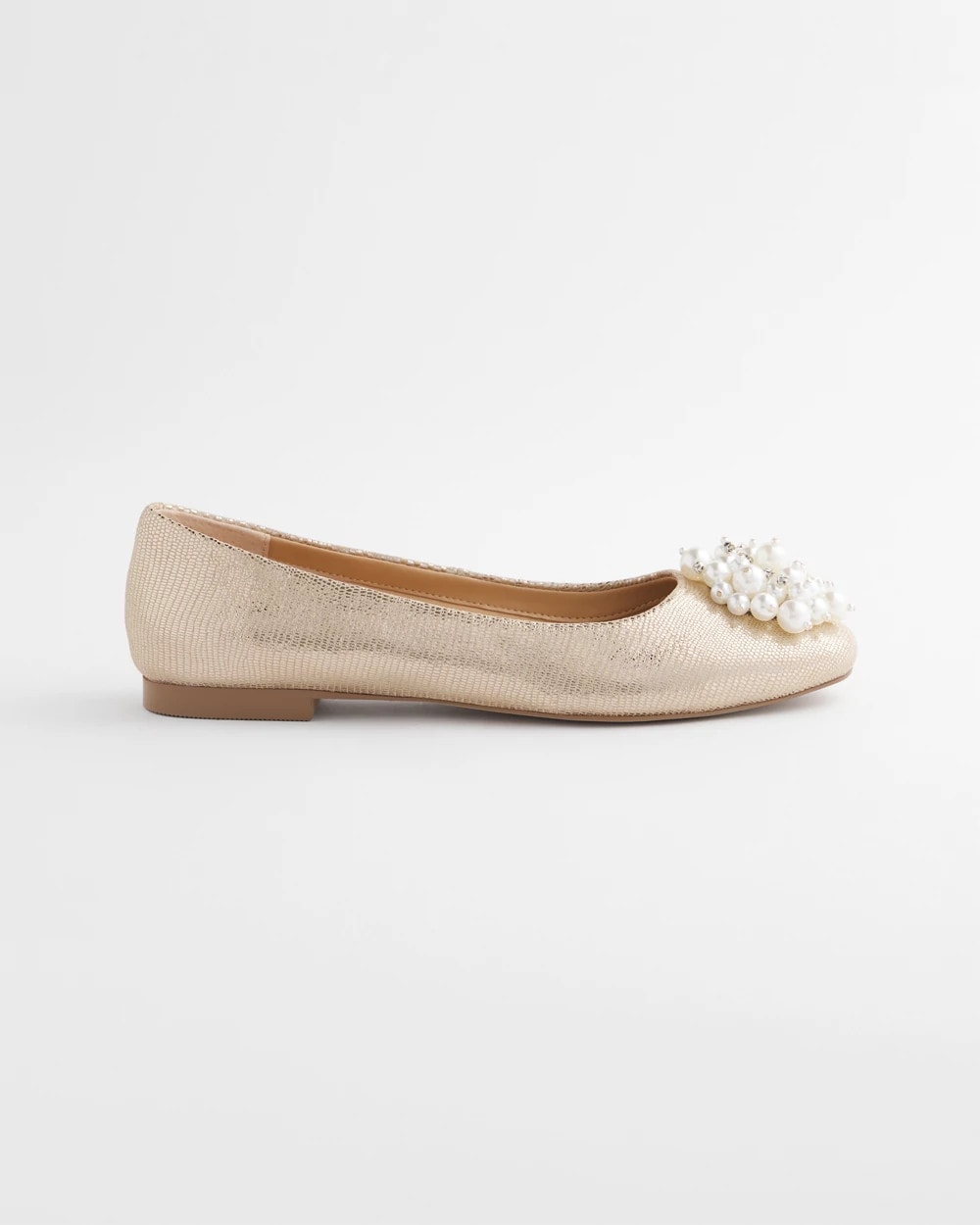 Chico's | Olympia Pearl Ballet Flats/ Gold