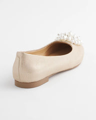 Chico's | Olympia Pearl Ballet Flats/ Gold