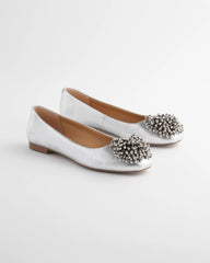 Chico's | Omega Beaded Ballet Flats/ Metallic