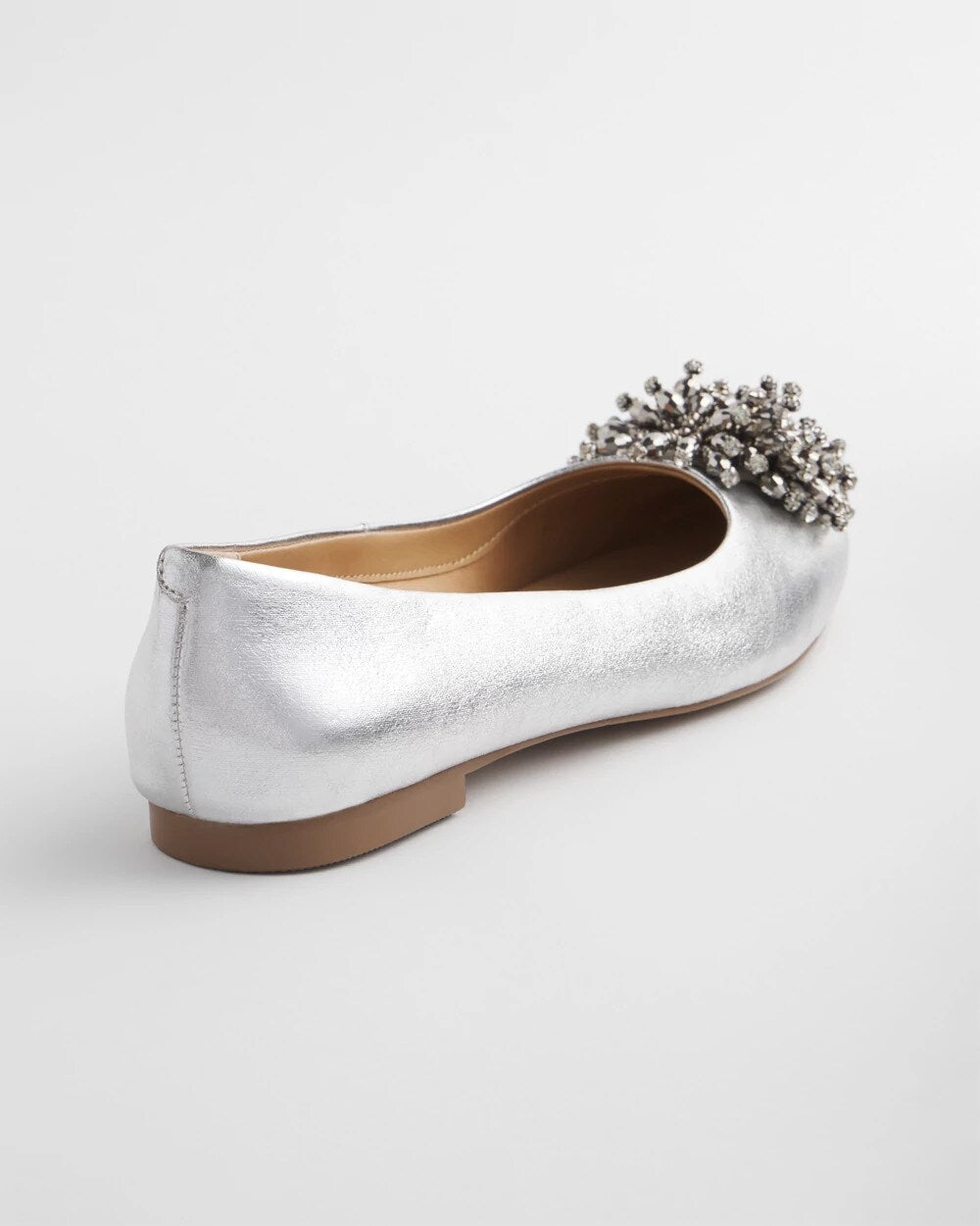 Chico's | Omega Beaded Ballet Flats/ Metallic