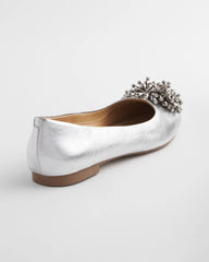 Chico's | Omega Beaded Ballet Flats/ Metallic
