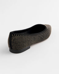Chico's | Suede Studded Flats/ Black