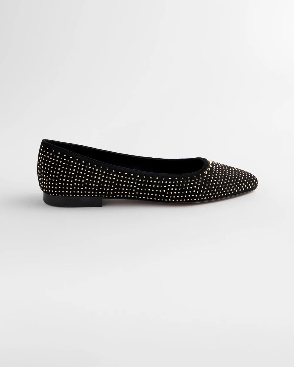 Chico's | Suede Studded Flats/ Black