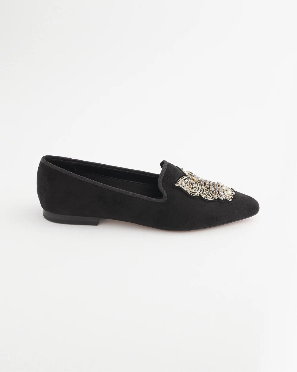 Chico's | Black Microsuede Loafers/ Black
