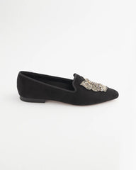 Chico's | Black Microsuede Loafers/ Black