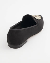 Chico's | Black Microsuede Loafers/ Black