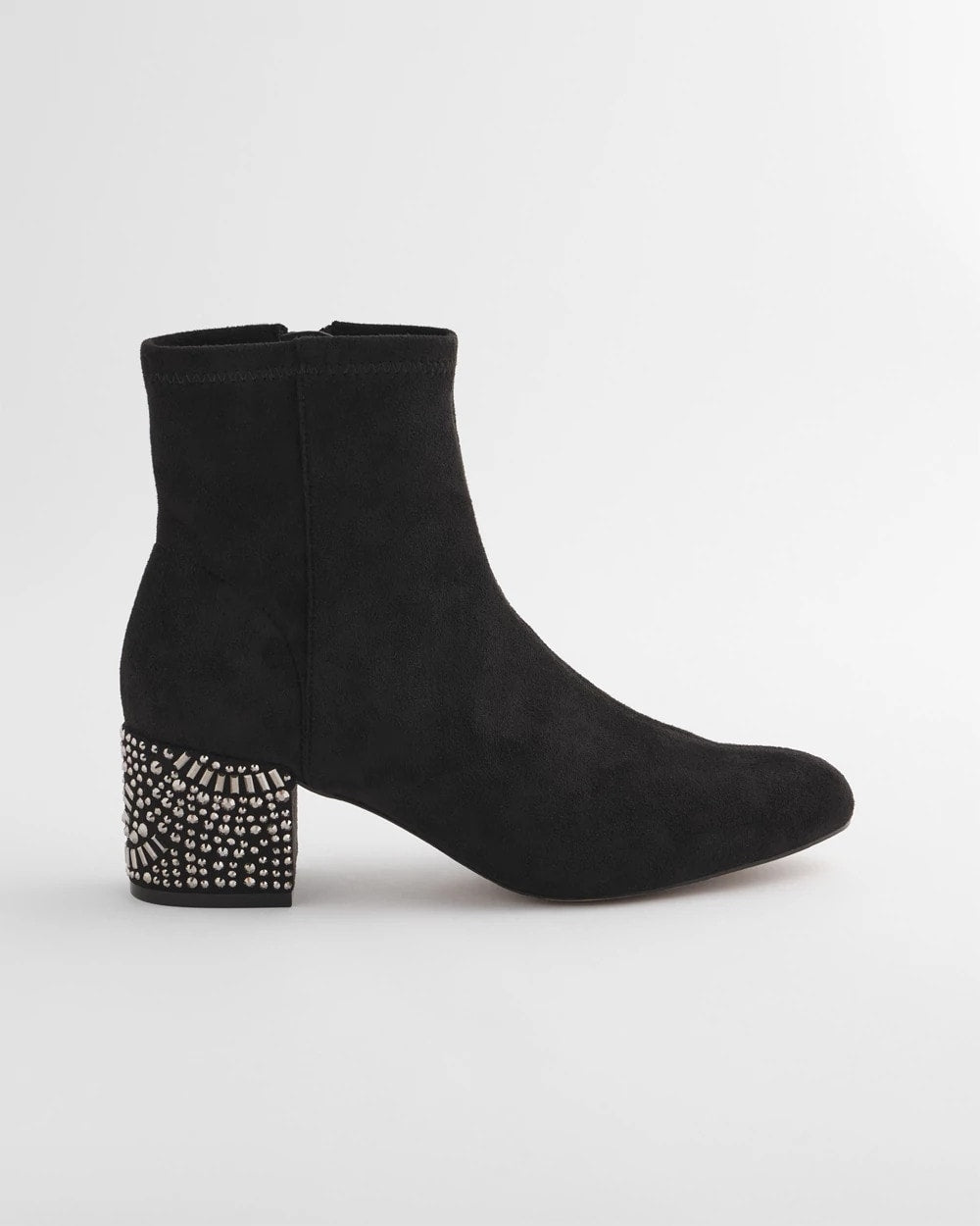 Chico's | Embellished Destiny Art Deco Boot Heels/ Black