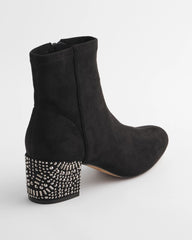 Chico's | Embellished Destiny Art Deco Boot Heels/ Black