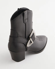 Chico's | Kris Western Buckle Boots/ Black
