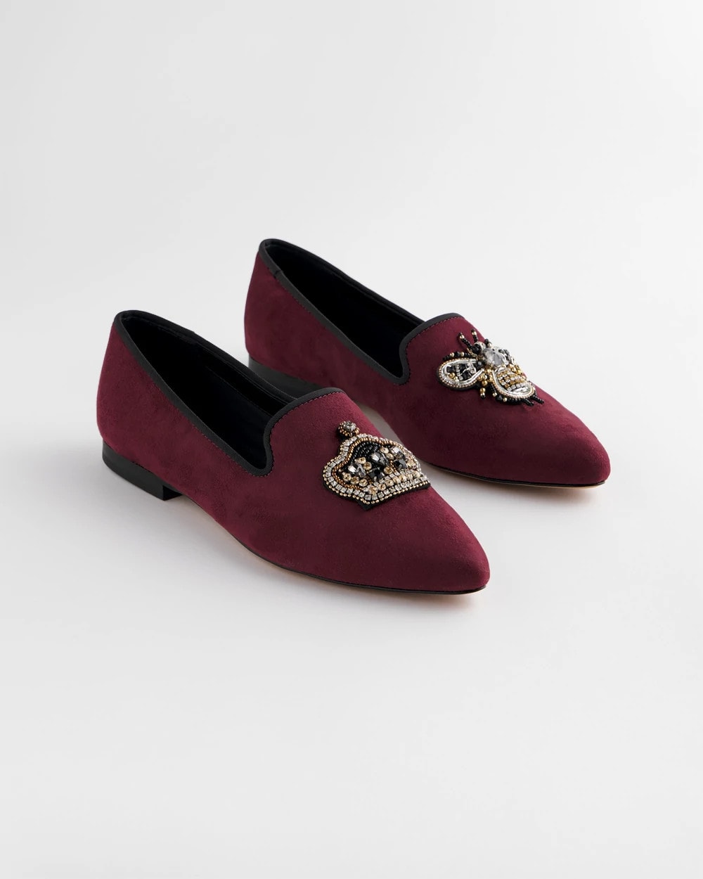 Chico's | Grace Queen Bee Slip-On Loafers/ Blackened Burgundy
