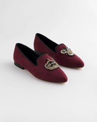 Chico's | Grace Queen Bee Slip-On Loafers/ Blackened Burgundy