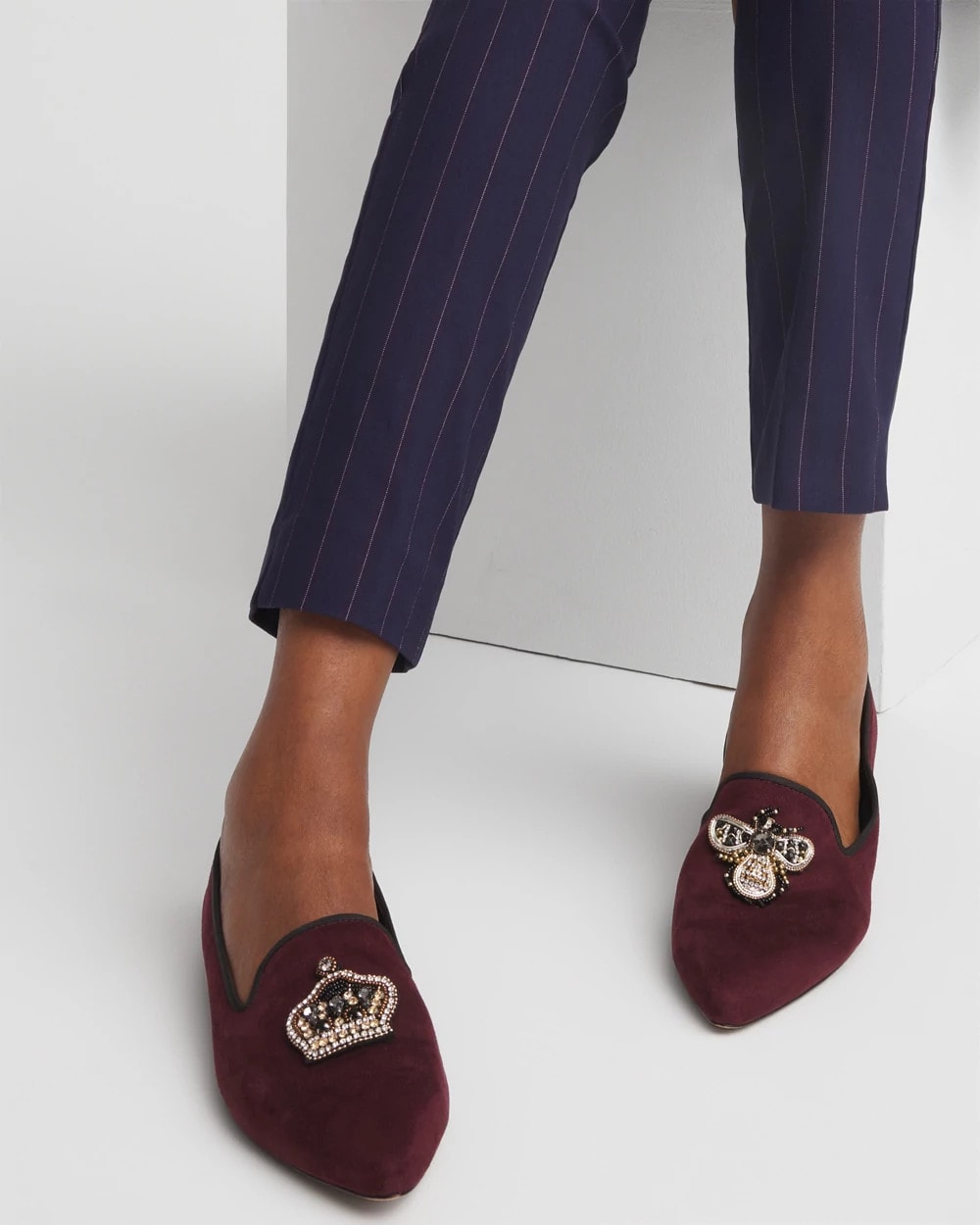 Chico's | Grace Queen Bee Slip-On Loafers/ Blackened Burgundy