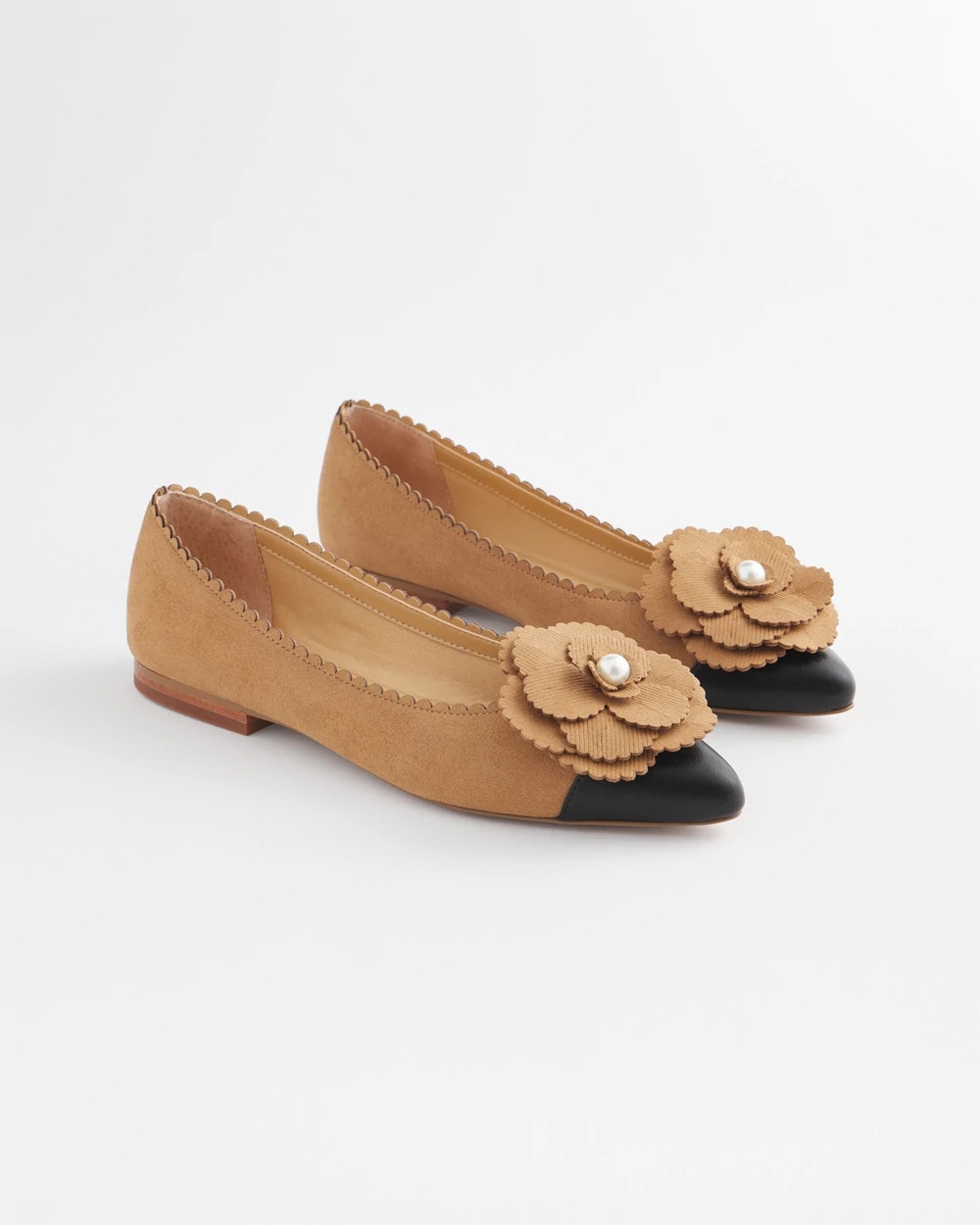Chico's | Microsuede Ballet Flats/ Caramel Apple