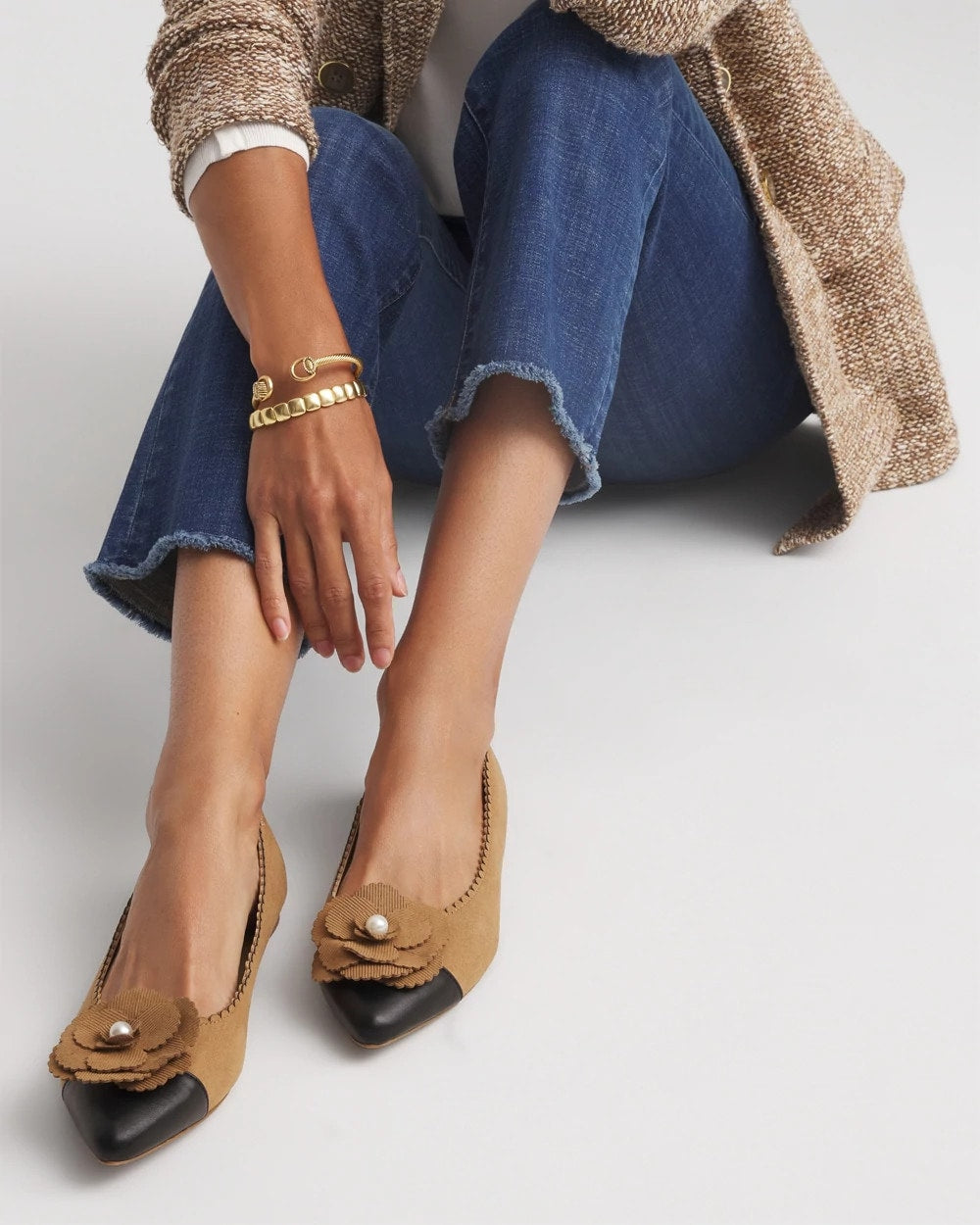 Chico's | Microsuede Ballet Flats/ Caramel Apple