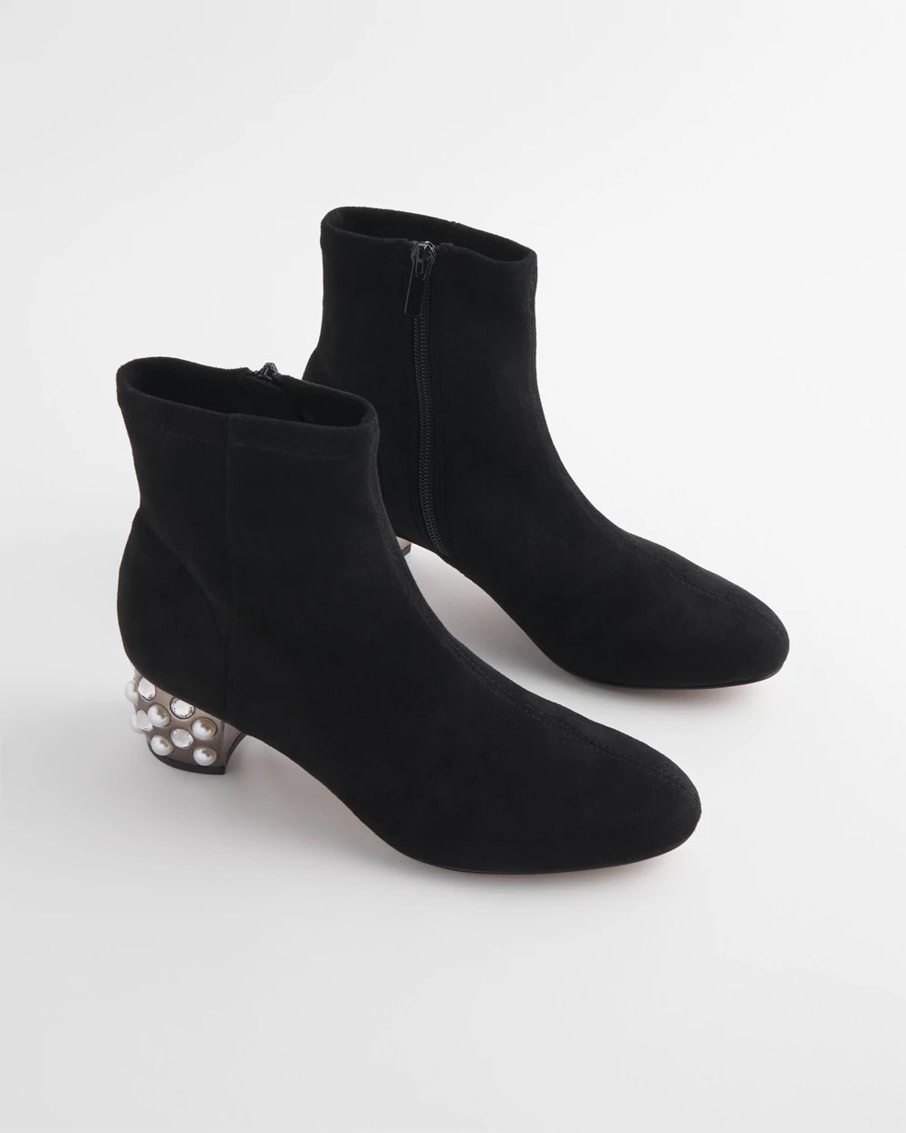 Chico's | Danika Embellished Vegan Suede Boots/ Black