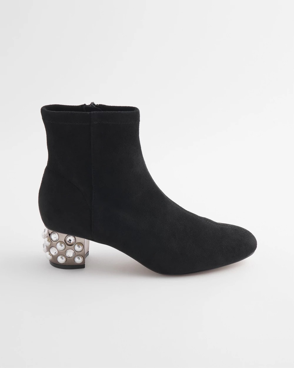 Chico's | Danika Embellished Vegan Suede Boots/ Black