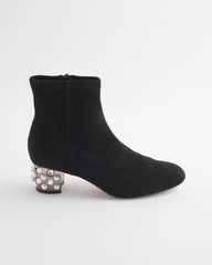 Chico's | Danika Embellished Vegan Suede Boots/ Black