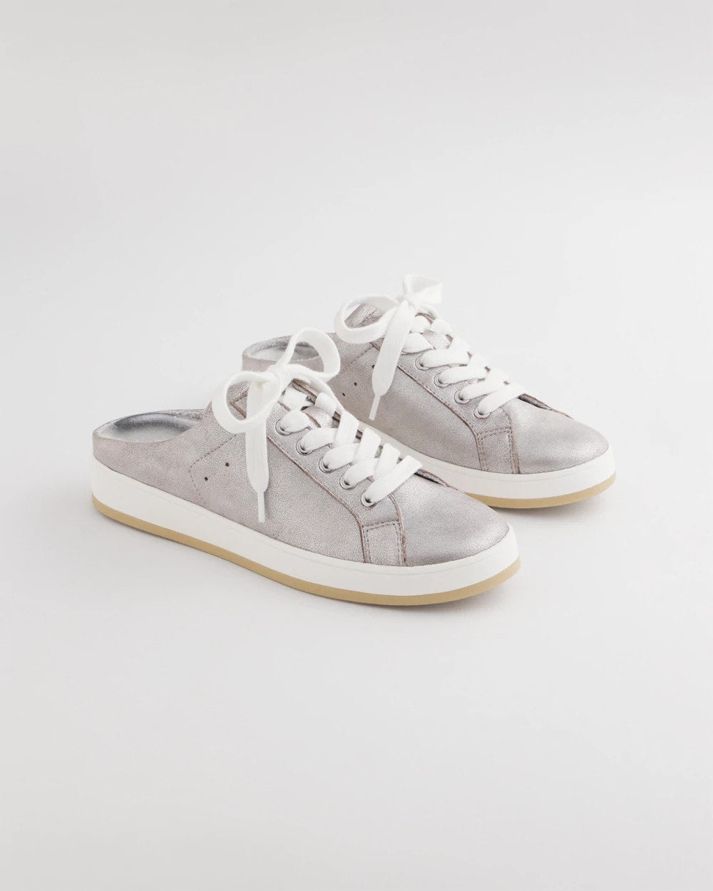 Chico's | Metallic Snap Slip-On Sneakers/ Metallic Silver