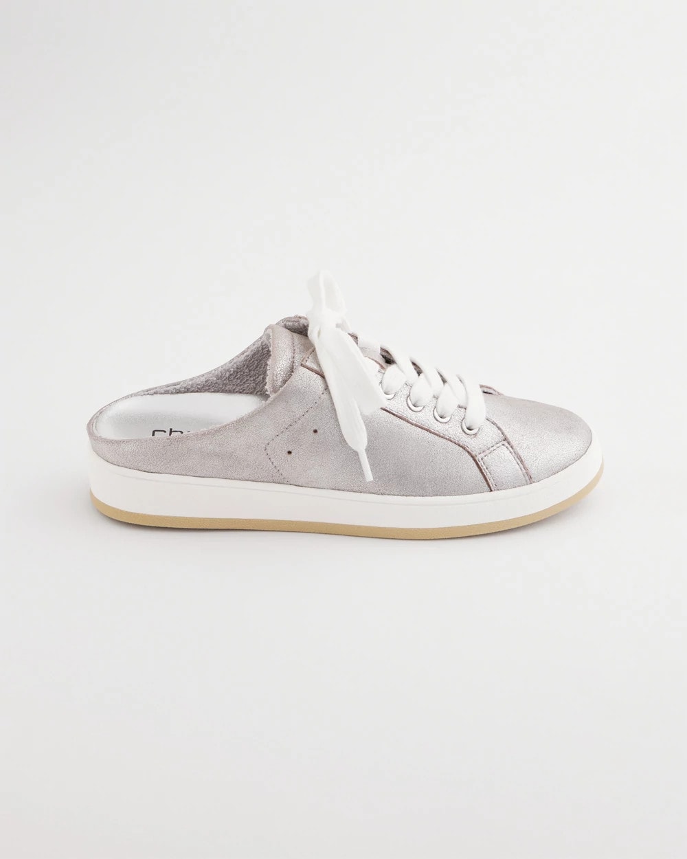 Chico's | Metallic Snap Slip-On Sneakers/ Metallic Silver