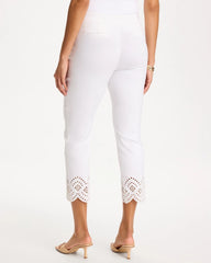 Chico's | Petite Brigitte™ Slim Scalloped Ankle Pants/ Alabaster