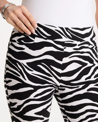 Chico's | Zebra Brigitte™ Slim Pull-On Crop Pant/ Black