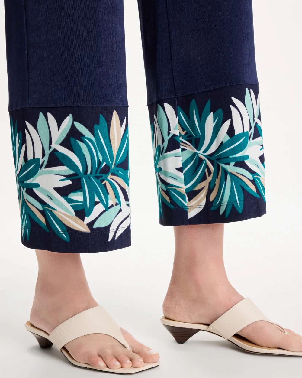 Chico's | Travelers™ Palm Border Crop Pant/ Kings Navy