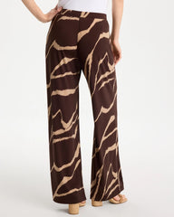 Chico's | Travelers™ Zebra Knit Wide-Leg Pants/ Cocoa Bean