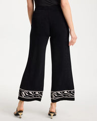Chico's | Travelers™ Abstract Zebra Cropped Pants/ Travelers Black