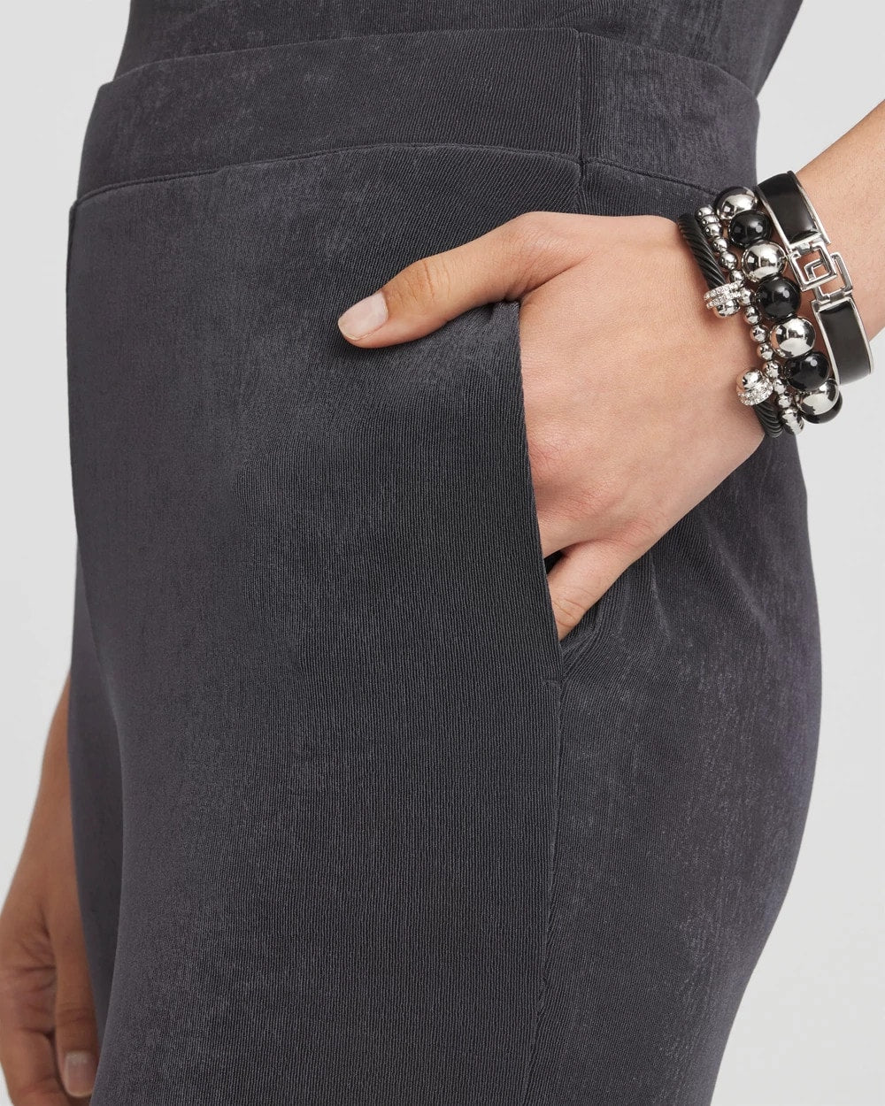 Chico's | Petite Travelers™ Wide-Leg Pocket Pants/ Lavastone