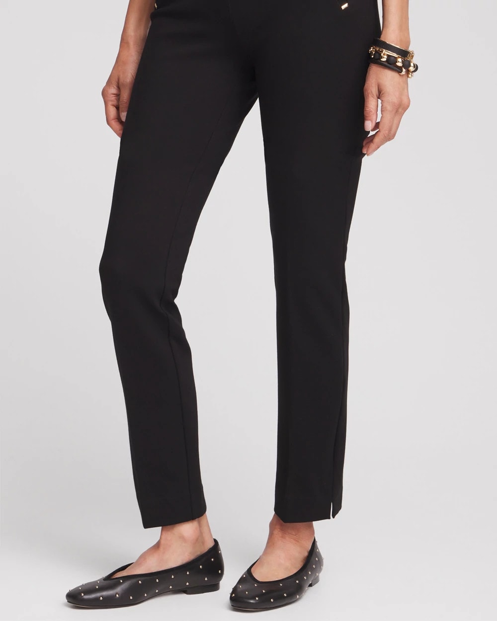 Chico's | Juliet Slim Trim Detail Ankle Pants/ Black