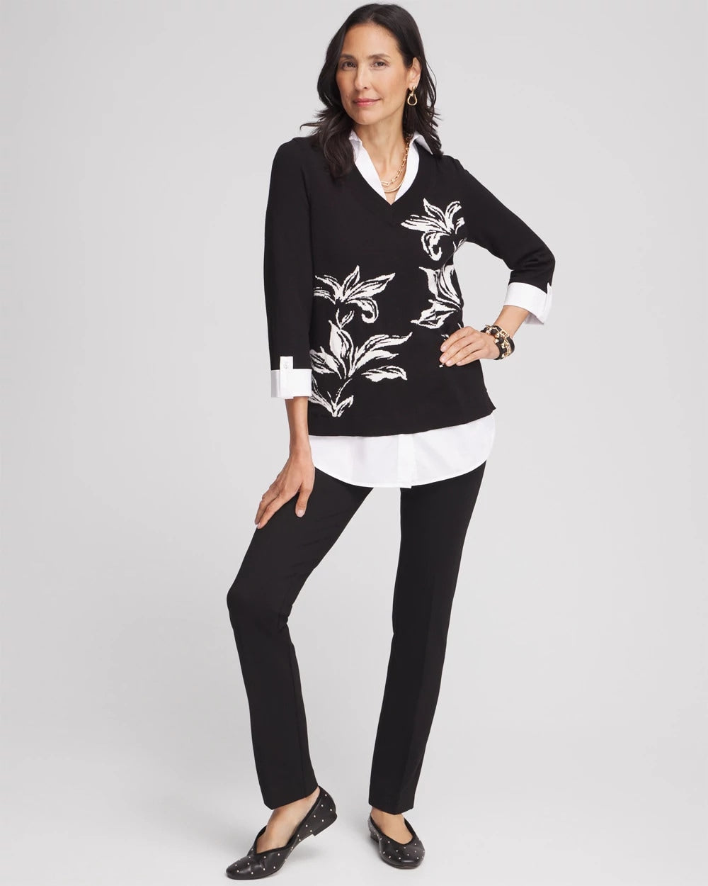 Chico's | Juliet Slim Trim Detail Ankle Pants/ Black