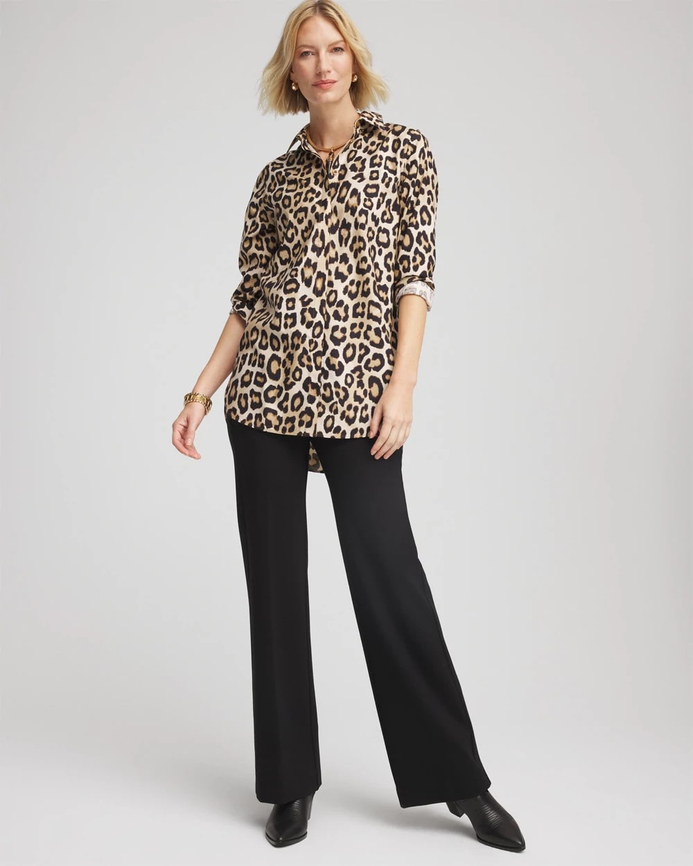 Chico's | Juliet Wide Full Length Pant/ Black