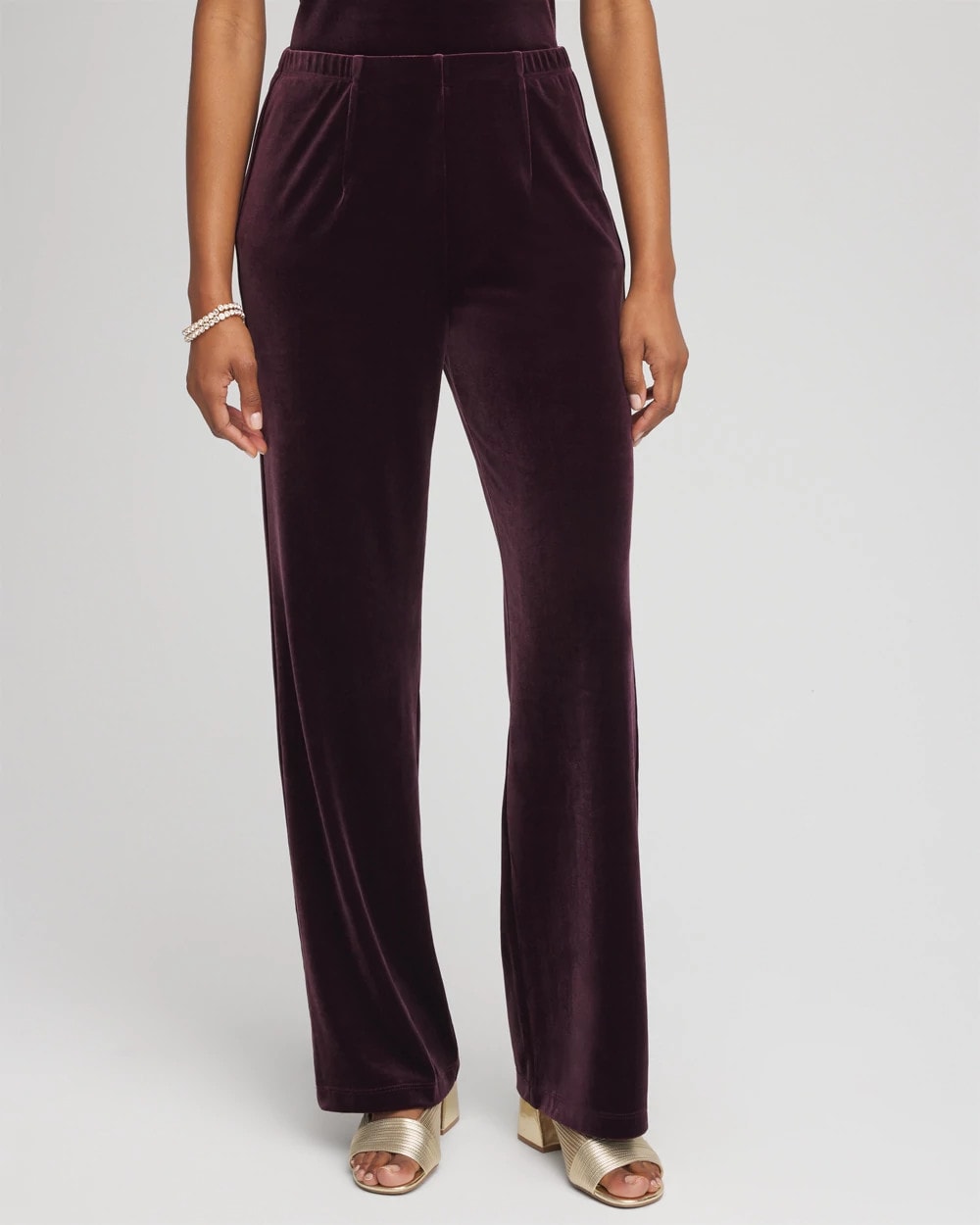 Chico's | Travelers™ Velvet No Tummy Pants/ Night Bloom