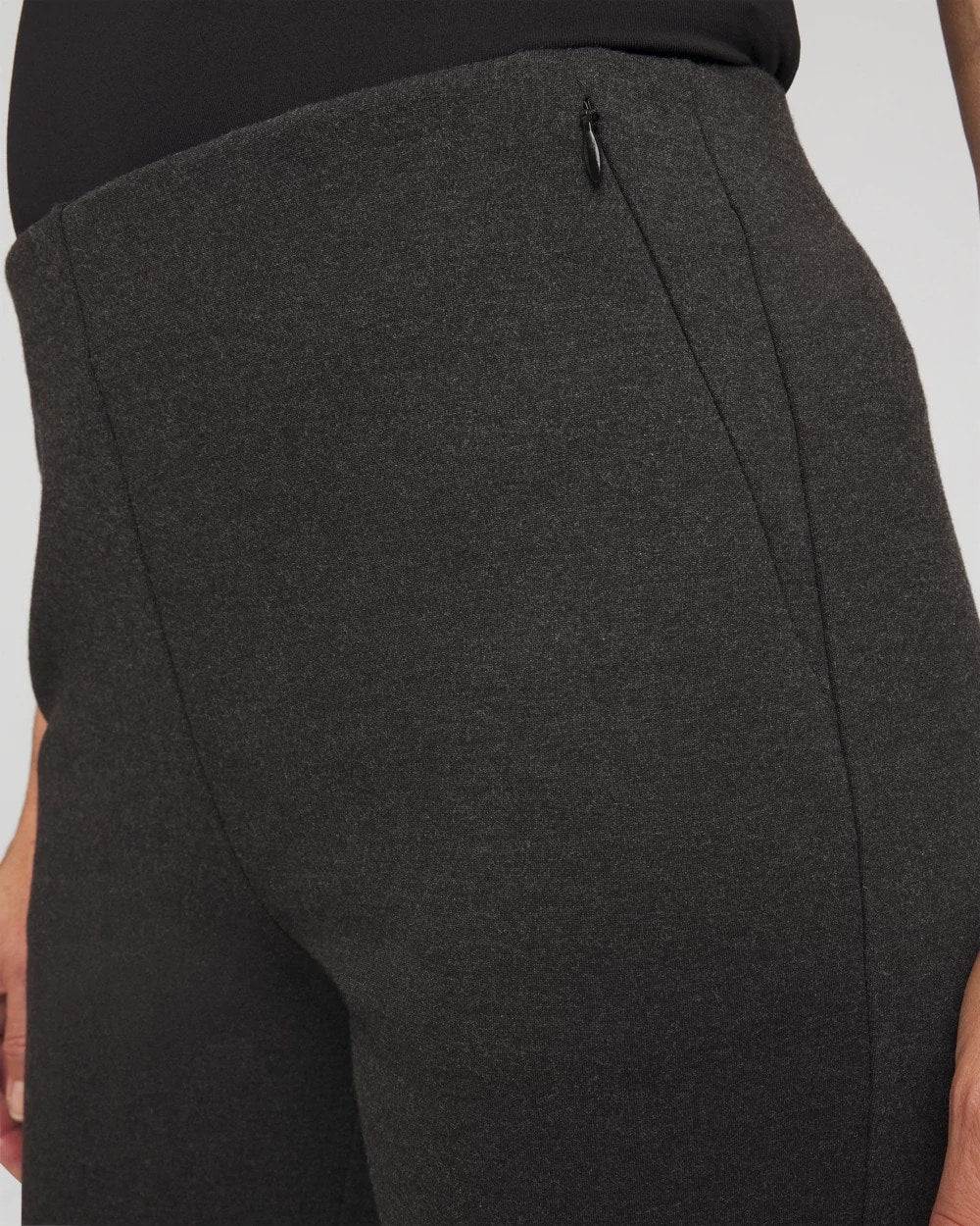 Chico's | Petite Juliet Wide Full-Length Ponte Pants/ Graphite Heather Gray