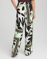 Chico's | Printed Silky Soft Pants/ Ecru