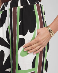 Chico's | Printed Silky Soft Pants/ Ecru