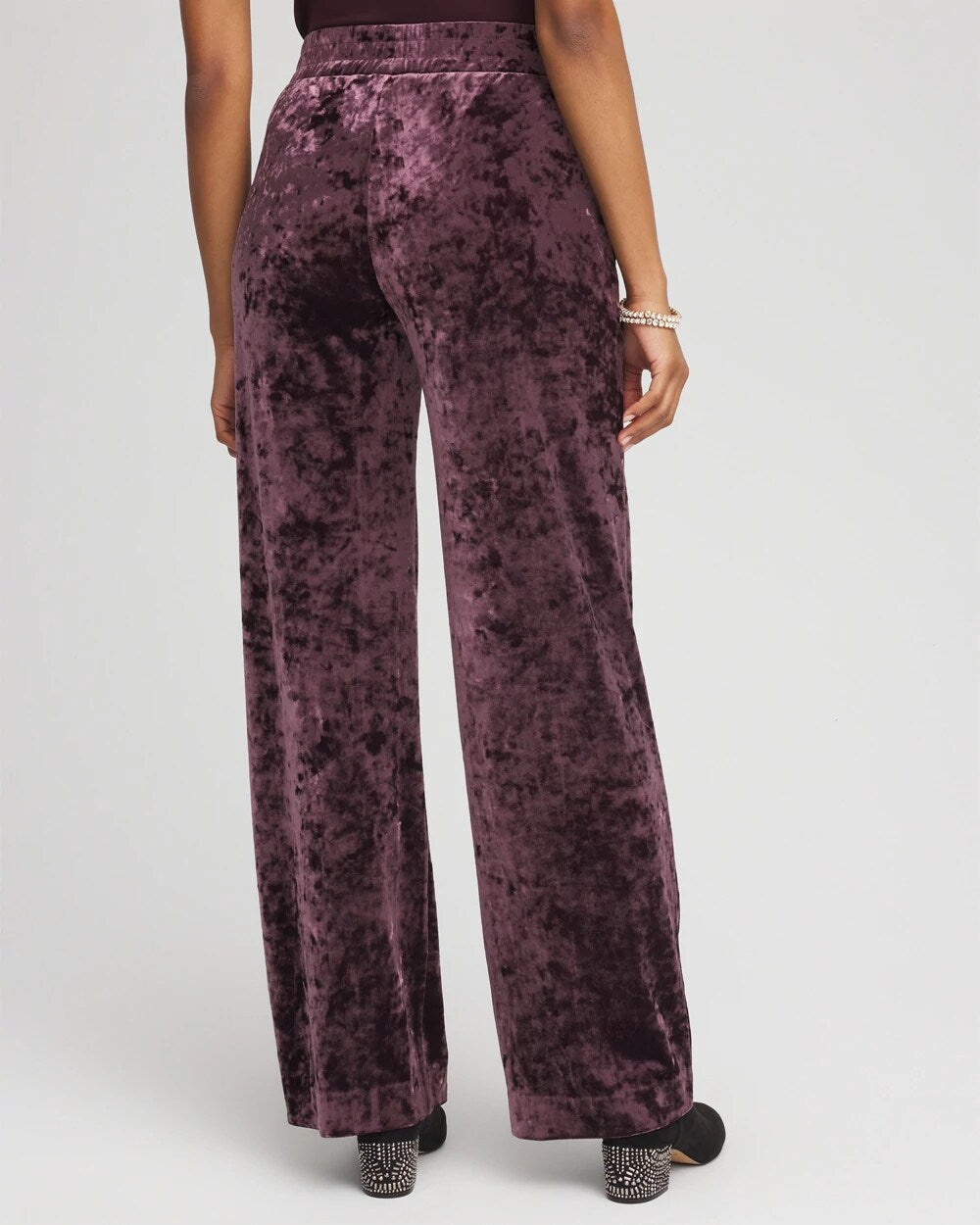Chico's | Crushed Velvet Wide-Leg Pants/ Night Bloom